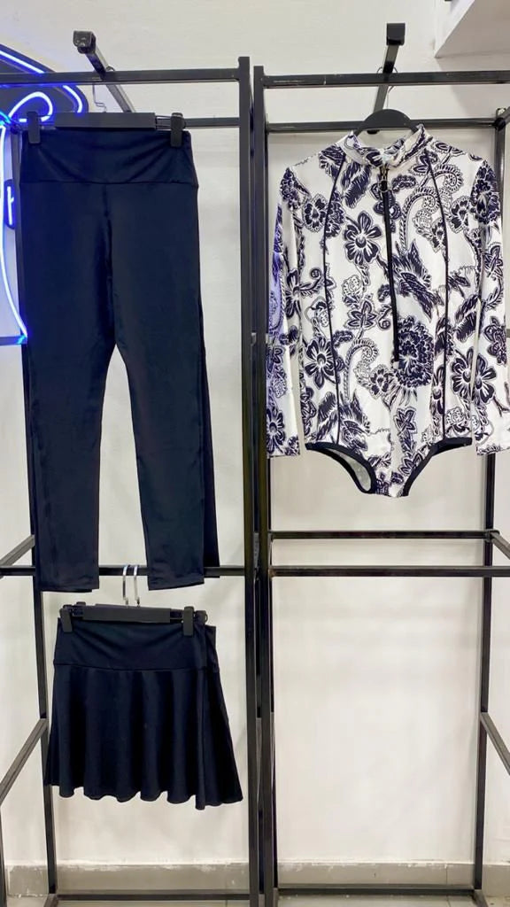 DIJA original 4pack swimsuits ( Top Swimsuit With Beach Skirt And Pants And Swim Cap