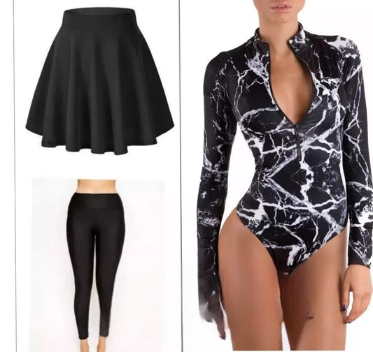Dija Black Marble 4-Pack Swimsuit