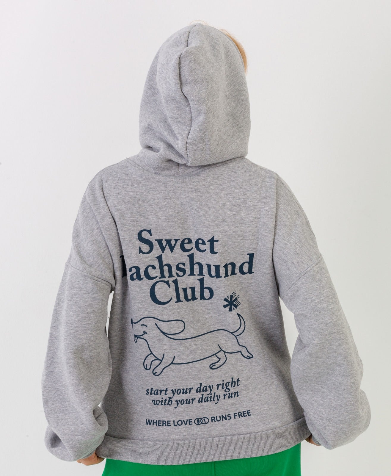 Soft Grey Dachshund Club Hoodie