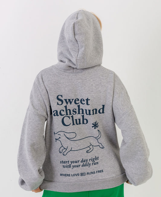 Soft Grey Dachshund Club Hoodie