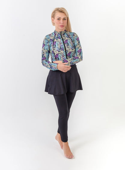 DIJA original 4pack swimsuits ( Top Swimsuit With Beach Skirt And Pants And Swim Cap)